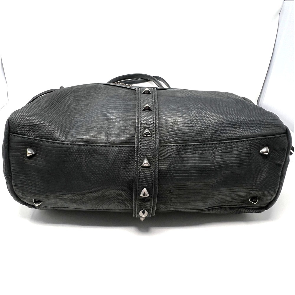 BOTKIER‎ Soft Black Leather TRIGGER Stud Satchel Shoulder Bag - Picture 5 of 11